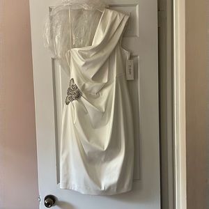 NWT DB Studio, One Shoulder Mini Dress from David’s Bridal, Size 12